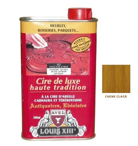 Cire chêne clair liquide de luxe haute tradition ébénisterie bois meuble 1L LOUI