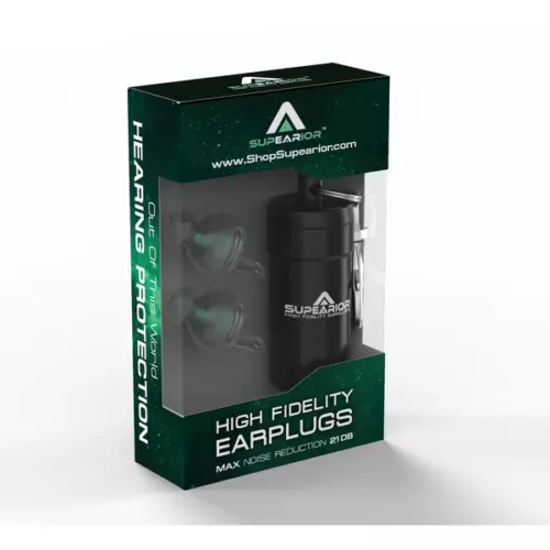 Eargasm Superearior Alta Fedelta' Tappi per le Orecchie Musicista Motociclista