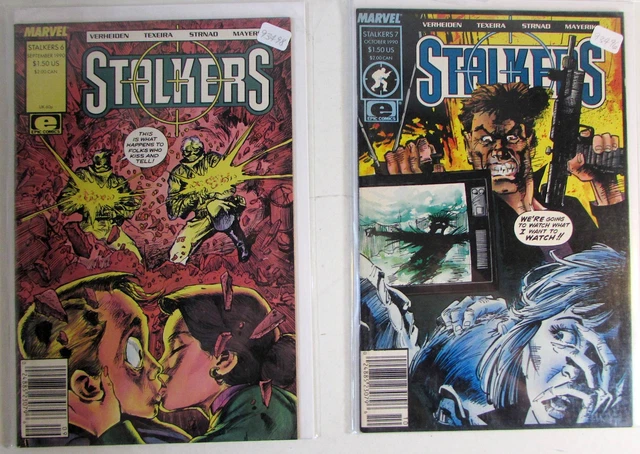 Stalkers Lot of 2 #6,7 Epic Comics (1990) VF/NM 1st Print Comic Books