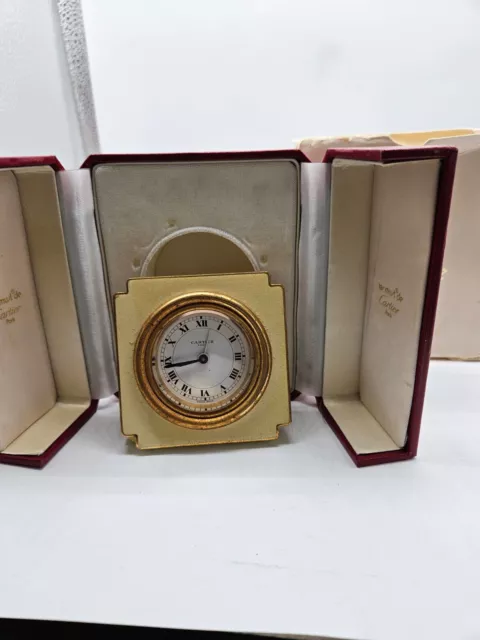 Orologio Sveglia Da Tavolo Cartier Paris -Vintage -Collezione  Scatola Originale