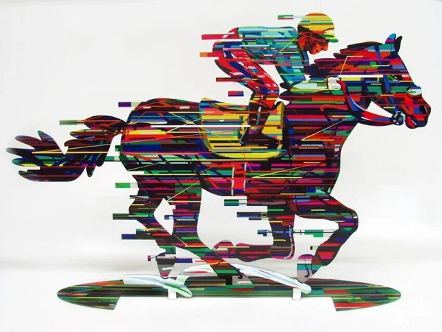 JINETE, jinete, David Gerstein, arte moderno, jinete, escultura de metal