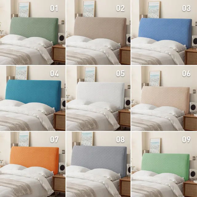 Funda para cabecera de cama de ealstic color puro cabecera de cama funda para cabecera decoración a prueba de polvo 3