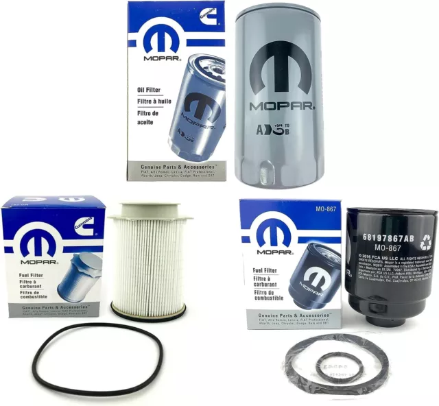 Genuine 2013-2018 Ram 2500 3500 4500 5500 6.7L Diesel Oil Fuel Filters Kit Mopar