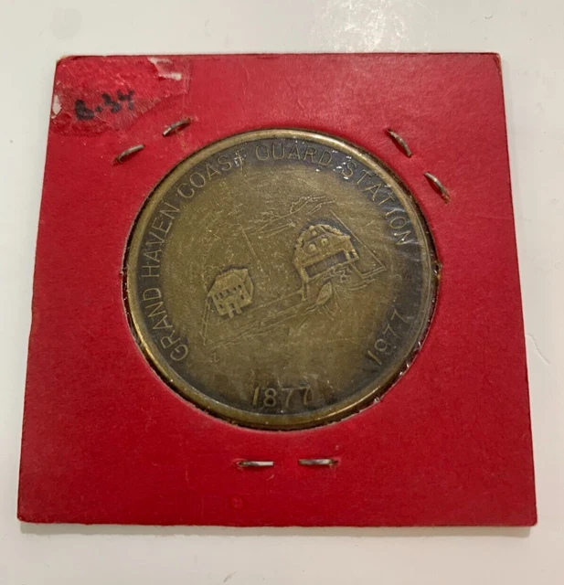 COAST GUARD CUTTERS Grand Haven Station coin 1977, Escanaba, Woodbine, Raritan 2