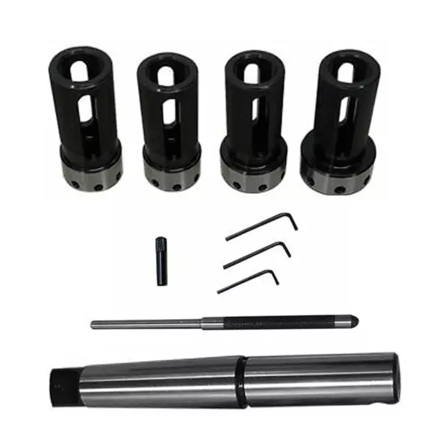 New Lathe Tailstock Floating Die Holder Set MT2 Shank Imperial Die Threading Kit