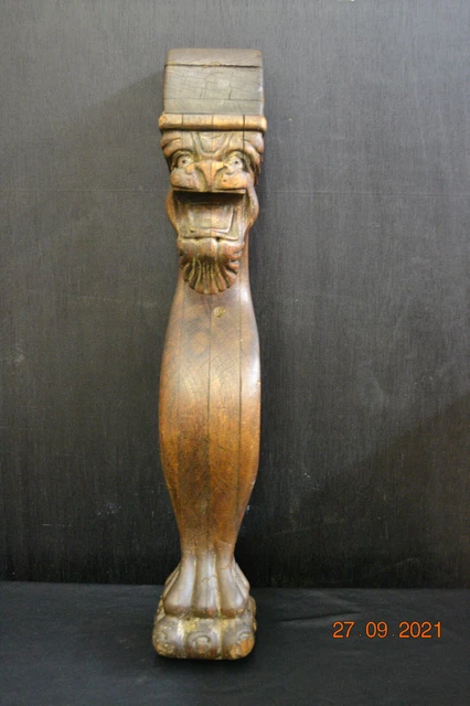 Demon Lion Halloween En Vogue Architectural CORBEL Carved Wood