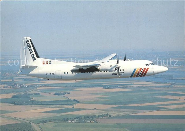 72209126 Flugzeuge Zivil SAS Scandinavian Commuter Fokker 50 OY-KAE  Flugzeuge Z
