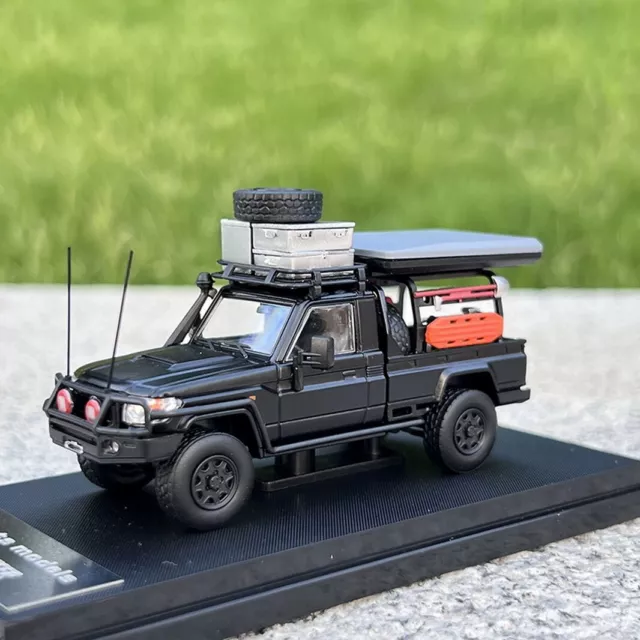 Autobots 1/64 Toyota Land Cruiser LC79 Pickup Black Diecast Car Model Toy