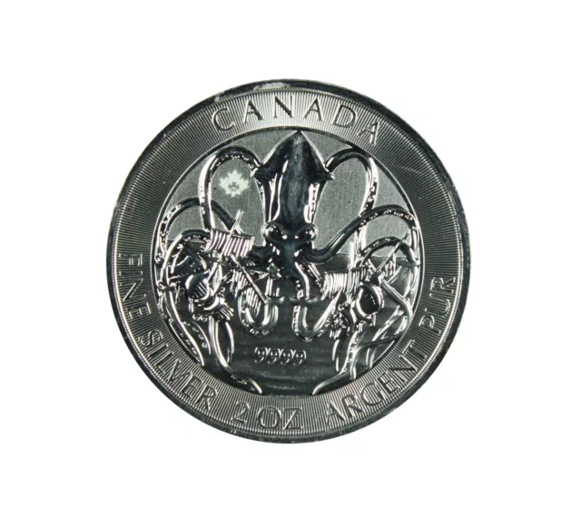 Canada 2020 $10 Fine Silver Coin .9999 Kraken 2 Oz Silver