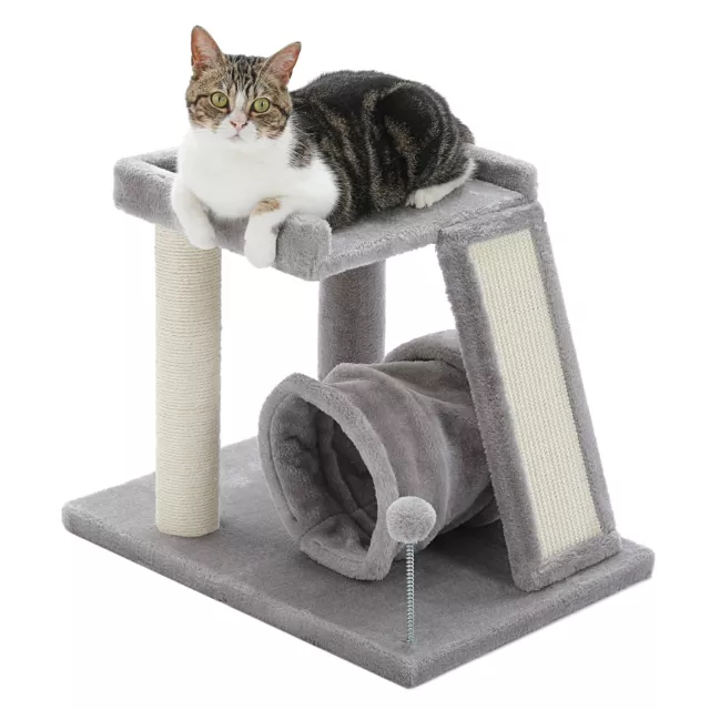 Árbol rascador árbol para gatos pequeño árbol para rascadores para gatos árbol para trepar con túnel para gatos 44 cm