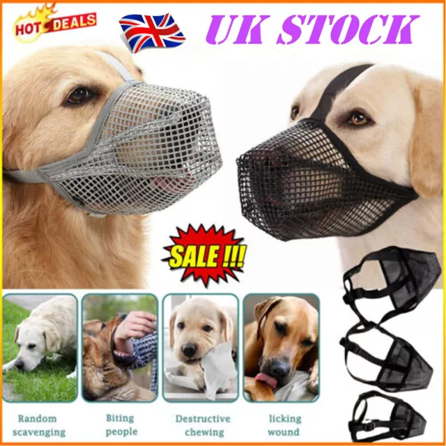 Dog Anti-lick Mouth Cover Breathable Muzzle Pet Mesh Anti-Biting Chewing Licking