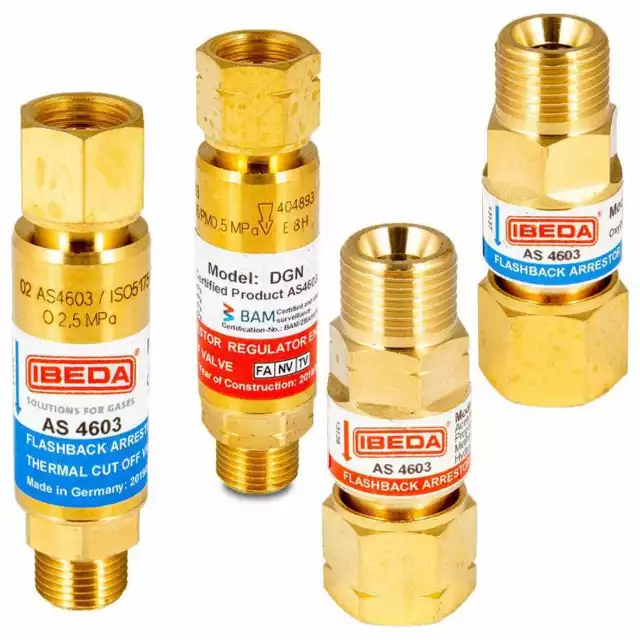 Unimig Ibeda Flash Back Arrestor Acet Regulator