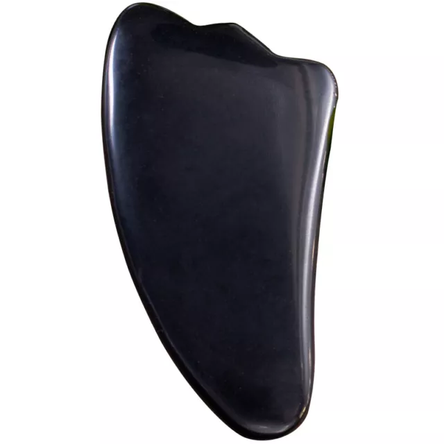 Natural Black obsidia stone Gua sha Jade Guasha Body Facial Eye Massage Tool 1PC