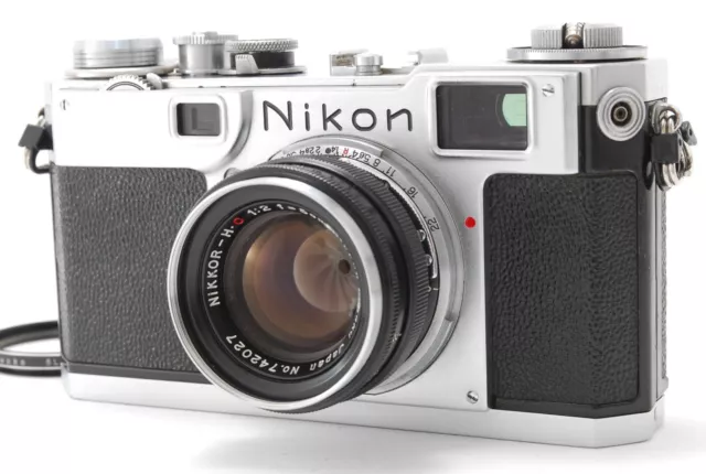 【N NEUWERTIG】Nikon S2 silberne Filmkamera Nikkor H C 5 cm 50 mm f/2 Objektiv aus Japan