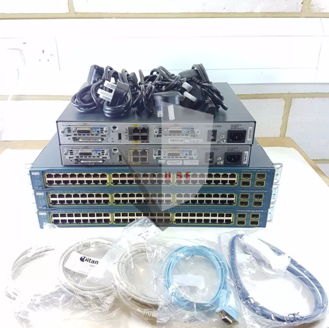 Cisco Ccna Ccnp Lab Kit 1841 Router 3560 Layer 3 Switch Latest Ios 15.