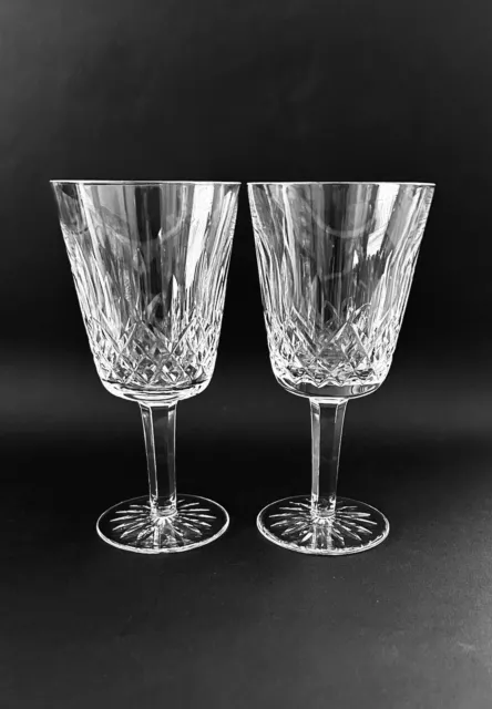 Waterford Crystal Lismore Pair Water Goblets