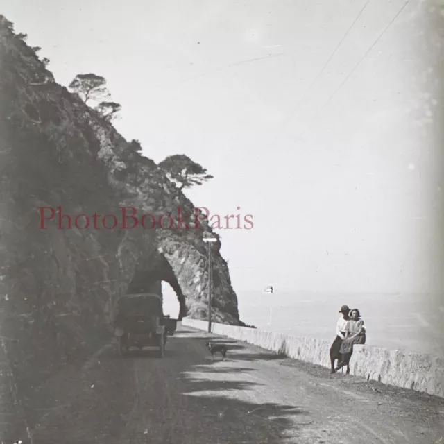 Sud de la France Paysage La Mer c1920 Photo Plaque verre Stereo Vintage P30L7n7