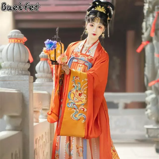 TRADITIONAL ANCIENT CHINESE Costume Hanfu Folk Dance Embroidery ...