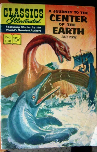 CLASSICS ILLUSTRATED No 138 MAY 1957  JOURNEY TO THE CENTER OF THE EARTH  15c