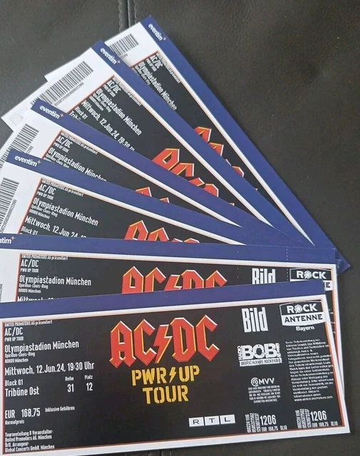 2 6 tickets acdc ac dc m nchen 12 06 24 sitzplatz eur 350 00