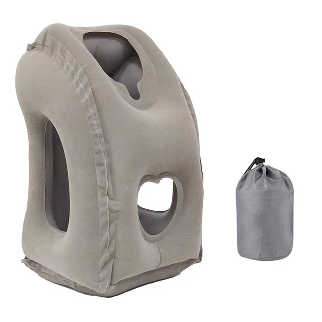 Inflatable Folding Travel Pillow Breathable Neck Pillow Support