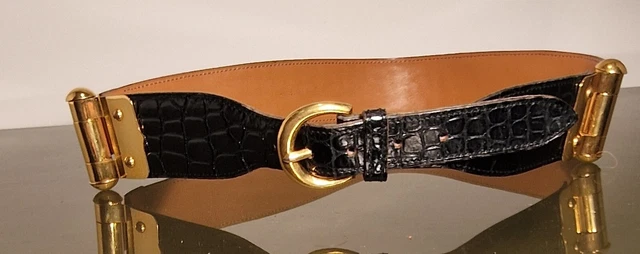 Ceinture Vintage Femme Cuir Rivets - 15 Couleurs, Longueur 80-105 Cm