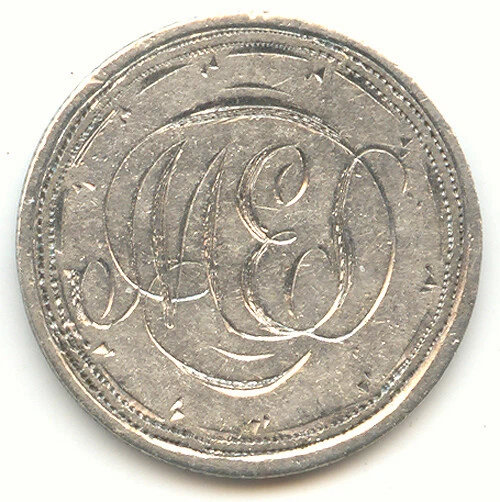 Love Token, 1853 Arrows Seated Liberty Dime, Initials M E S, MES