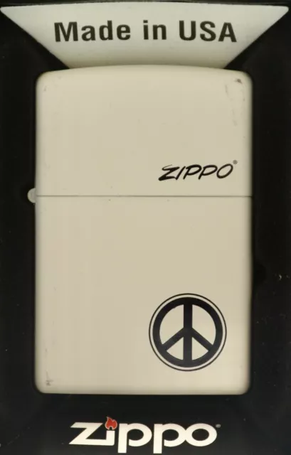 Peace Sign Zippo Lighter From April 2016 Marks As Shown In Picture