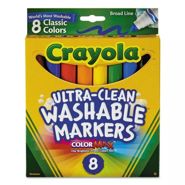 Crayola 20 Count Classic Ultra-Clean Washable Broad Line Markers
