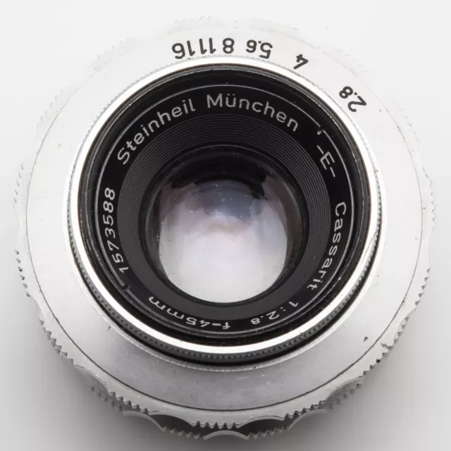 Steinheil München -E- Cassarit 1:2.8 45mm pour Braun Paxette - M39 Fil