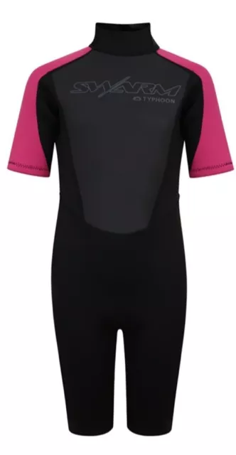 Typhoon age 8 -9 years pink 💗 Kid Swarm3 3/2mm Shorty Shortie Wetsuit Boys Girl