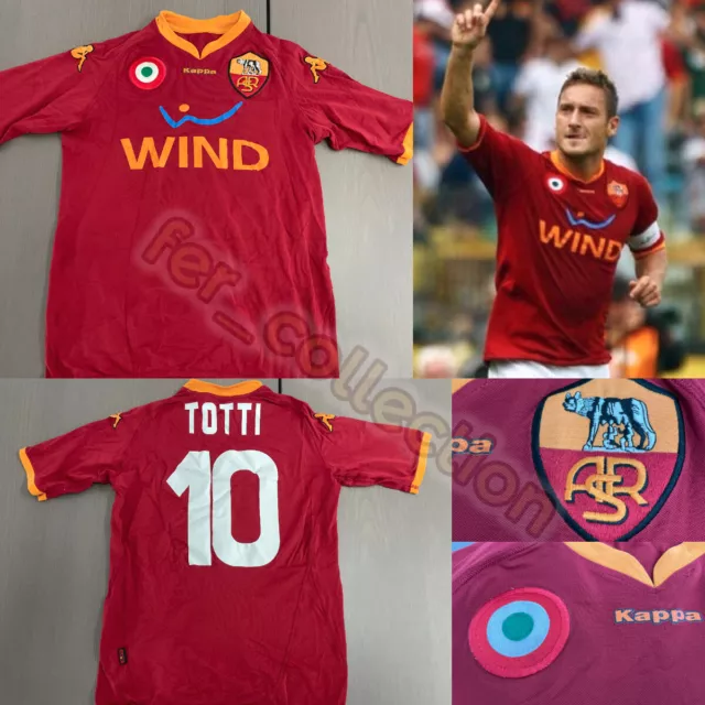 Maglia Shirt Trikot Camiseta As Roma Kappa home Totti 2007/08 ORIGINALE