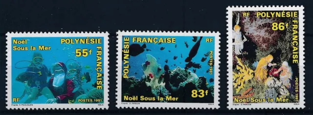 [BIN4080] French Polynesia 1991 Marine Life good set of stamps very fine MNH