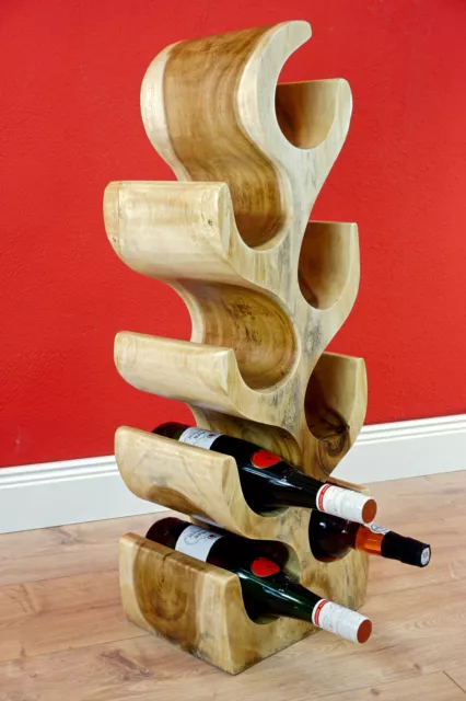 Étagère à vin H195 cm, capacité 200 bouteilles, bois massif