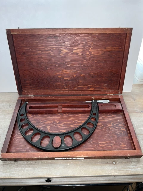 Brown & Sharpe No. 76 Outside Micrometer 11-12" Range - vintage ri usa ratchet