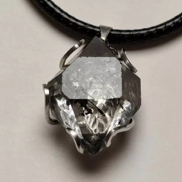 Top Quality Phantom Herkimer Diamond Quartz Crystal Pendant Healing Gift 8g 022