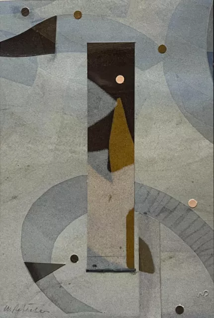 Will Petersen (1928-1994) collage circa 1985 color original signed listed
