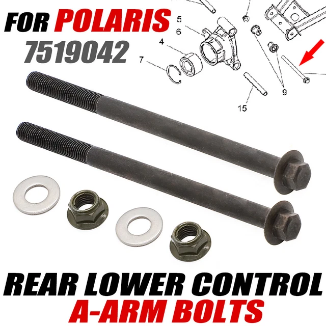2X REAR LOWER Control AArm Bolts For Polaris ACE Ranger RZR 570 800