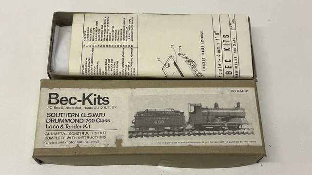BEC KITS SOUTHERN Railway ex-LSWR Drummond 700 Class 0-6-0 Locomotive ...