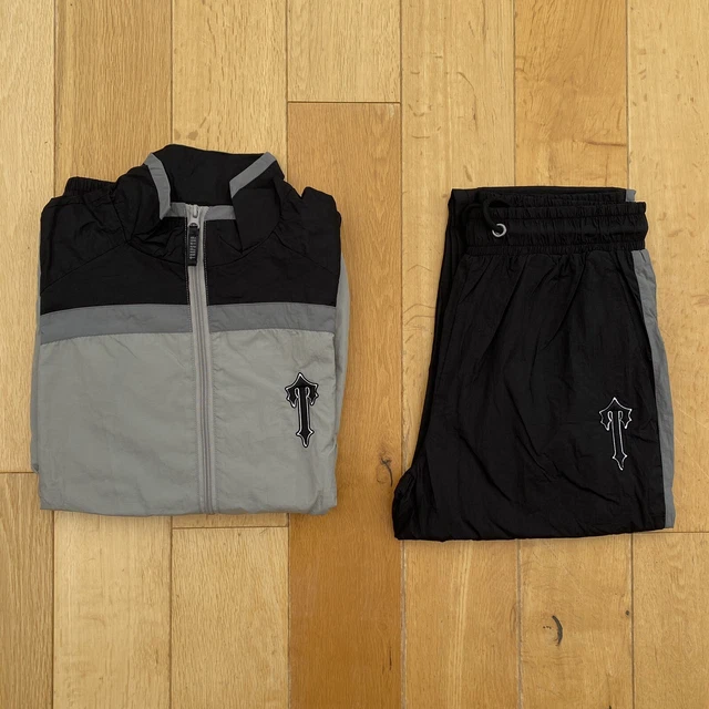 TRAPSTAR IRONGATE T Shellsuit Tracksuit (Small) S Grey/Black £150.00