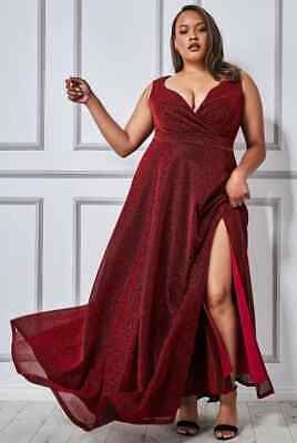 Oasis Vestito 10 Rosso ALINE Floaty DIP Orlo Senza Maniche da Sera Occasione Vacanza 