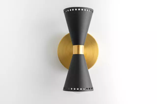 Vented Cone Sconce - Many Finish Choices - Wall Sconce - Cast Brass - Sconce - L