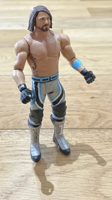 WWE AJ Styles P1 Phenomenal One Grey/Blue Pants Mattel 2017 Figure
