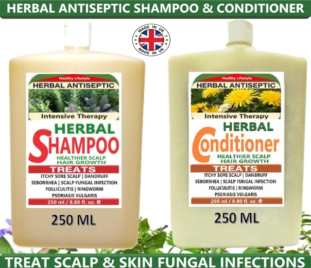 HERBAL SHAMPOO + CONDITIONER Itchy Sore Scalp Folliculitis Hair Growth