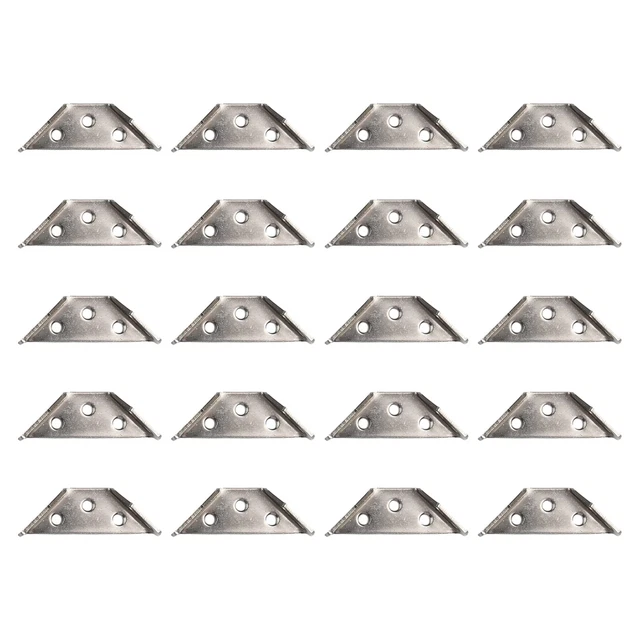 Sturdy Stainless Steel Corner Brackets 20 Pack Ideal for Furniture Connection