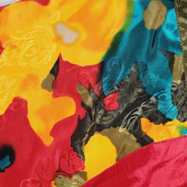 Womens Windbreaker Jacket autumn leaves 1980s over-sized Medium River Edge Sport 3