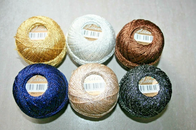 Rellana GLITZER Häkelgarn 25g / ca.110m > 85% Viskose zum Häkeln Stricken