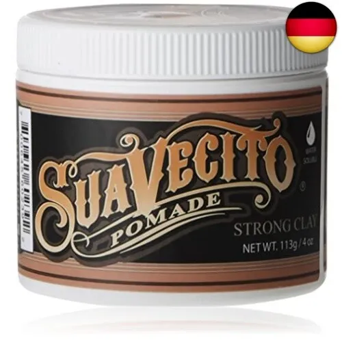 Suavecito Pomade Firme Clay, Strong Hold Hair Clay For Men, Low Shine Matte