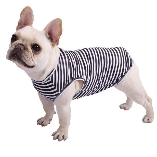 ZUNEA Dog Pyjamas For Small Dogs Girl Boys Soft Cotton Puppy Clothes Striped Pajamas Jumpsuit Sleeping Wear Pet Doggie Romper Chihuahua Clothing For