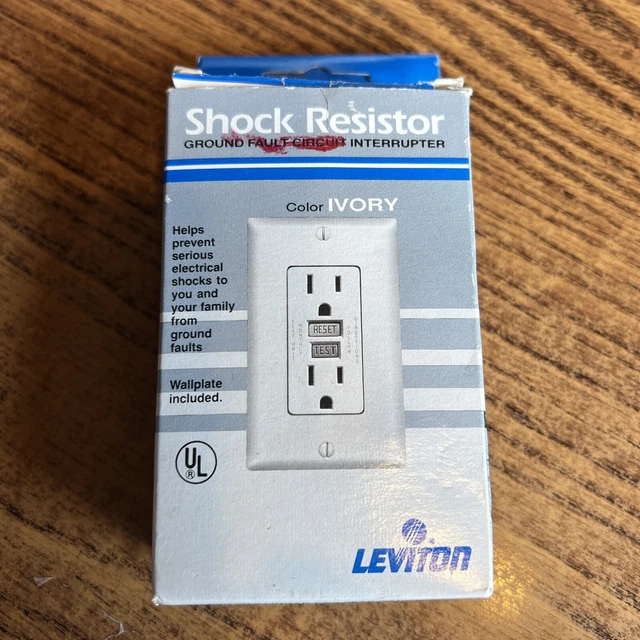 LEVITON SHOCK RESISTOR Ground Fault Circuit Interrupter 8016599I